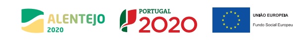 Logo Alentejo2020; Logo Portugal2020; Logo União Europeia / Fundo Social Europeu
